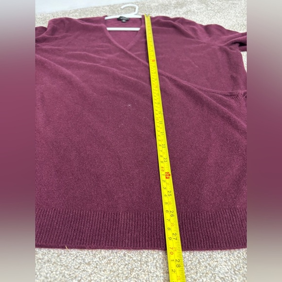 Talbots Woman Pure Cashmere Wrap Sweater Burgundy Wine V neck 1X - Picture 2 of 8